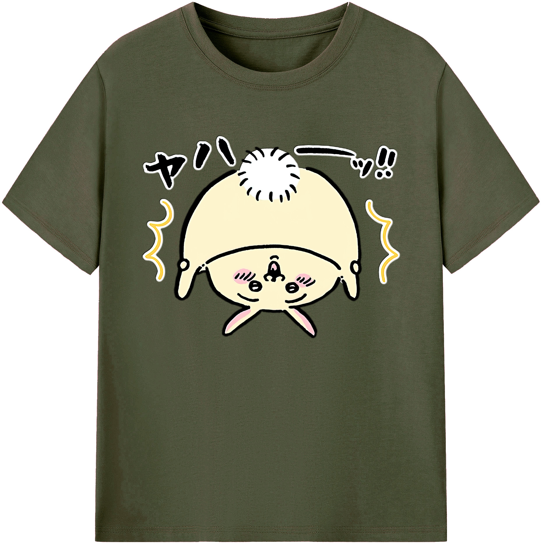 （画像用） ちいかわ うさぎ Chii-kawa usagi 綿100％ メンズ半袖Tシャツ｜肌触りやわらか＆通気性